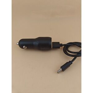 Belkin Dual USB Car Charger 24W USB A Adapter with USB C Cable Black
